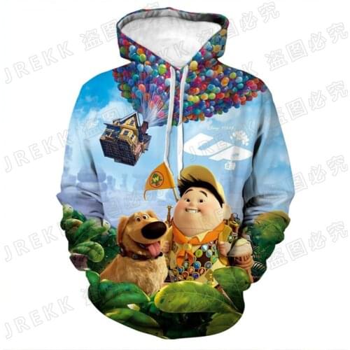 Disney Movie Up 3D Printed Womens Hoodie Cartoon Anime Casual Mens Sweatshirt Streetwear Fashion Children Pullover Clothes
