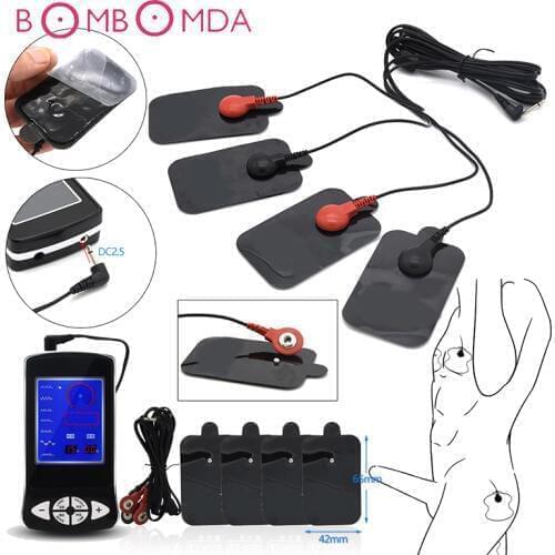 Electric Shock Penis Plug Massage Pad Medical Themed Toys Kit Electro Shock Urethral Sound Plug Stimulate Adult Sex Toys for Men