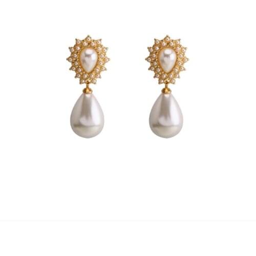 High Quality Trendy WaterDrop Imitation Pearl Clip On Earrings For Female Elegant Non Pierced Fashion Statement Clip Ear Jewelry