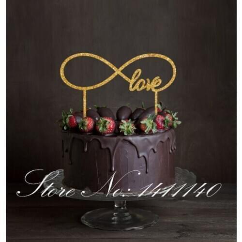 Gold / Silver Love Letter Topper for Cake Accessories Decorating Wedding Cake Topper Cake Stand Party Decoration Supplies