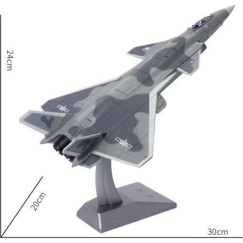 1:72 Alloy Fifth Generation Fighter Plane J20 Static Simulation Aircraft Model Toy Static Adult Gift Souvenir MEMORIAL Display