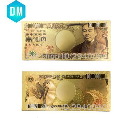 24k Gold Banknote Fake Money Double-sided Foil 100 Dollar Bills Paper Money Collection Vintage Halloween Decoration
