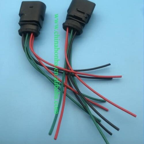 3.5mm 1J0 973 833 6 Pin Harness Plug Wiring Connector with pigtail Repair Kit Case