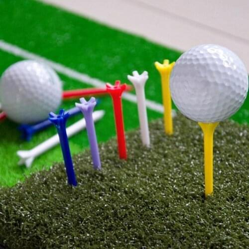 50pcs Golf Tee 70mm Five Claw Nail Plastic Tee Random 5 70mm tee 5 Less Zero golf Color Friction Professional Claw Prong G5N4
