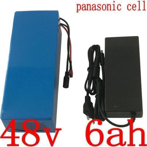 48v battery pack 48V 6AH electric bike battery 48v 6Ah lithium battery for 48V 250W 350W 500W ebike motor use panasonic cell