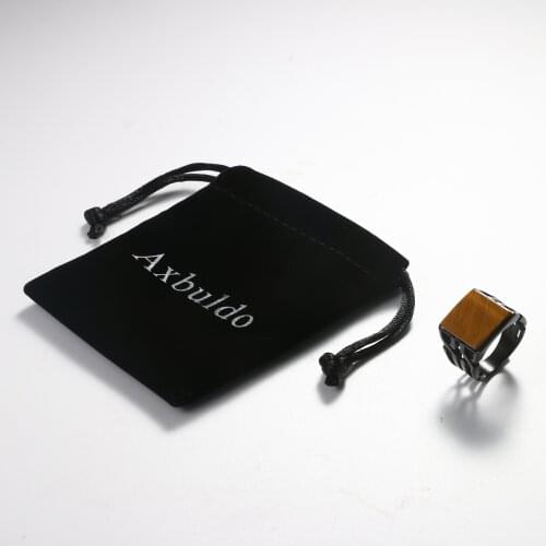 Axbuldo New Fashion Vintage Mens Ring Stainless Steel High Quality Mens Ring Jewelry Gifts