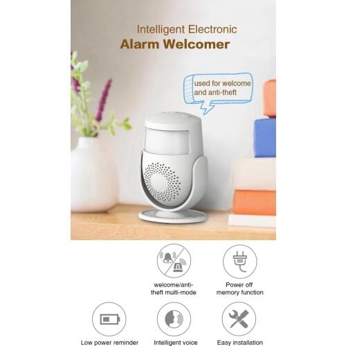 Wireless Welcome Chime Door Bell with PIR Motion Sensor For Shop Entry Security Protection