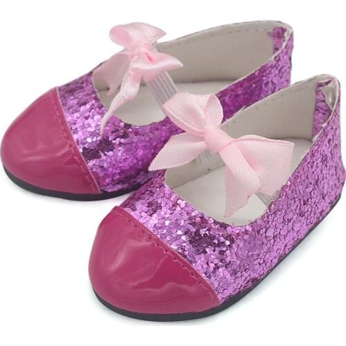 Cute Doll Shoes 7cm High-quality Bow Cartoon Skull Pattern Mini Shoes for 18 Inch American and Baby New Bron Dolls Toy 1/3 BJD