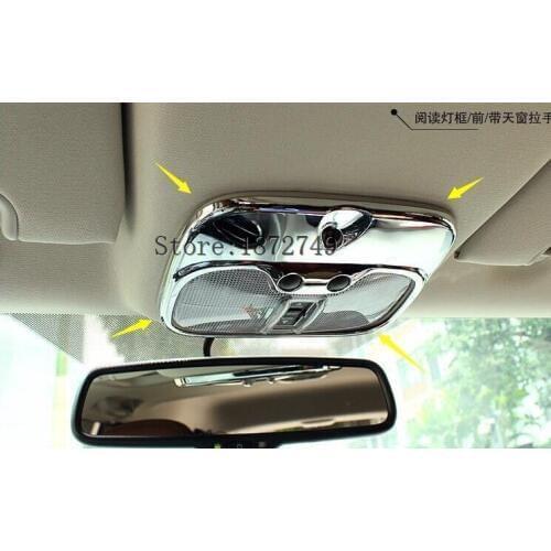 For jeep compass 2011-2014 Chrome Front Reading Lamp Cover Trims 1pcs