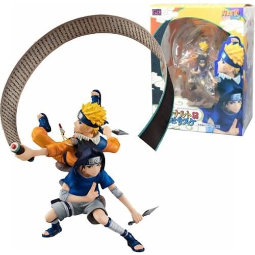 19Cm Naruto Action Figure Gem Uchiha Sasuke Uchiha Ltachi Combat Scroll Model Pvc Model Collectible Toy Birthday Gifts