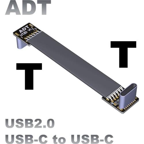 FFC USB 2.0 Type C to Type C OTG FPV Slim Thin Flat Soft Flexible FPC Charge Cable USB-C 480M/bps For Mobile Phones Tablet