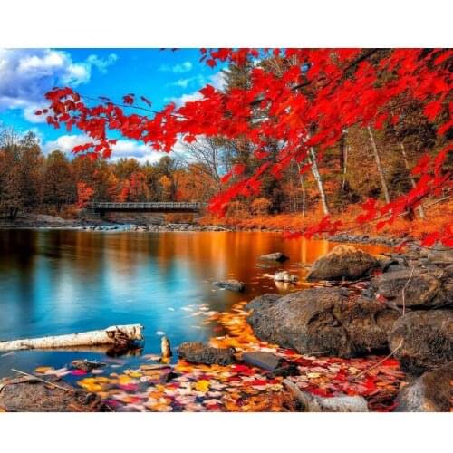 GATYZTORY Frame DIY Painting By Numbers Picture By Numbers Landscape Wall Art Acrylic Paint For Home Decor Art