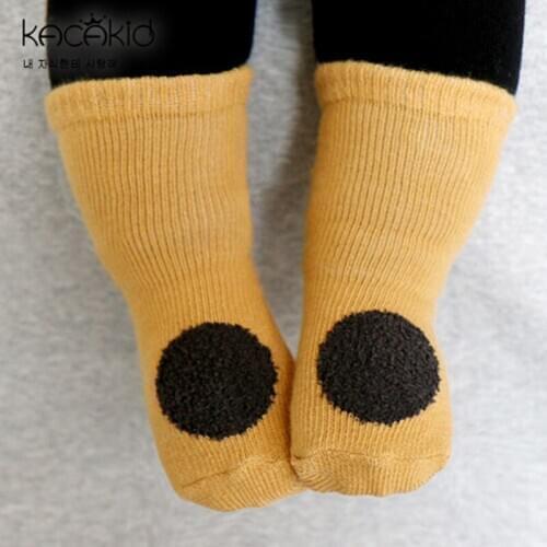 Kacakid 3 Pairs Baby Toddler Boys Girls Socks Kids Warm Autumn Winter Cotton Socks Dot Non Slip Children Kids Knee High Socks
