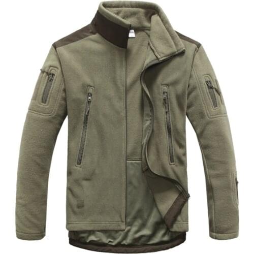 Winter Military Tactical Fleece Jacket Men Thick Warm Polar Army Hunting Clothes Multiple Pocket Outdoor Thermal Windproof Coats