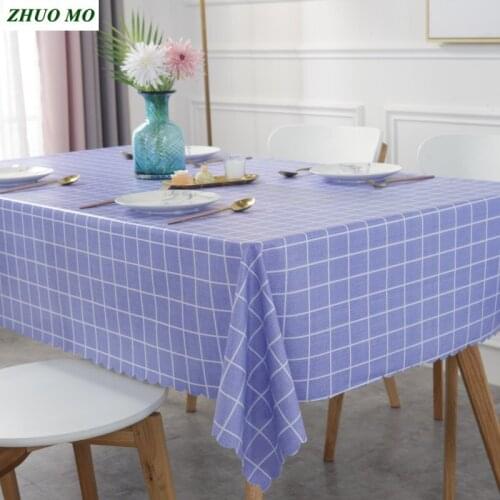 Fashion plaid Waterproof Rectangle tablecloth Nordic style PVC Cover Home Kitchen decoration Party Banquet Dining table cloth