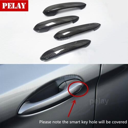 Dry Carbon FiberCar Door Handle Cover TrimFor BMW 3 5 Series G20 G30 X3 G01 X4 G02 X5 G05 2018 2019 LHD & RHD