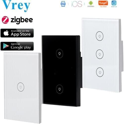 US Zigbee Touch Switch Smart Home Switcher Light Switch Zero FireWire Control Swticher Google Home Alexa Control Voice Control