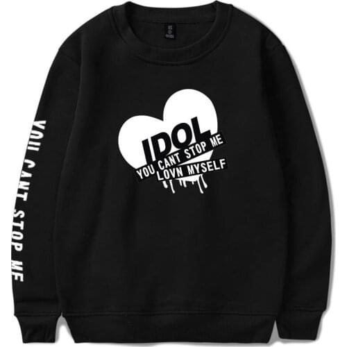 New Fashion Kpop Bangtan Hoodie Sweatshirt IDOL You Can't Stop Me Love Myself Womens Bangtan Boys Pullover Tracksuit Tops