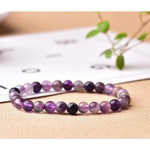 Wholesale Stylish Natural Amethyst Bracelets Crystals Charm Raw Simple Colourful Mineral Jewelry For Ladies Jewelry DIY gift 1PC