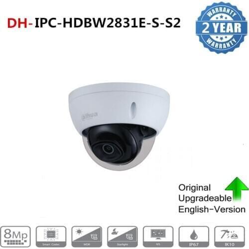 Orginal Dahua ip camera IPC-HDBW2831E-S(S2) ir 30m Intrusion tripwire motion detection SD card slot IP67 IK10 Network Camera IPC