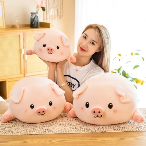 35-75cm Stuffed Pig Pillow Cute Piggy Plush Toys Full Fill Soft Animal Cushion Nice Birthday Xmas Gift for Children Baby