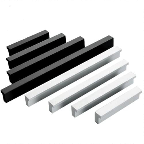 American Style Black Cabinet Handles Gold T Bar Aluminum Alloy Kitchen Cupboard Pulls Drawer Knobs Furniture Handle Hardware