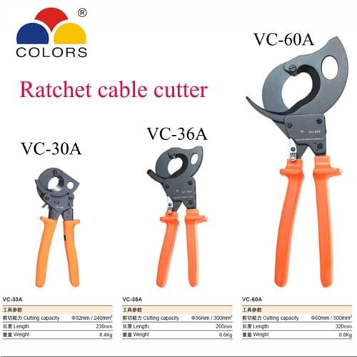 Hand tool plier ratchet cable cutter VC-30A VC-36A VC-60A cutting