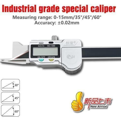 Precision Measuring Tools Digital Display Chamfering Caliper 0-30°0-45°Stainless Steel Measuring Instrument Working Angle Ruler