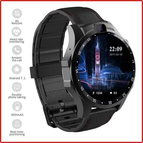 Smart Watch Men Double Lens Cameras 1.6 '' Android 7.1 GPS Watch 3+32GB Phone Call SIM Google Video Chat Long Standby Smartwatch