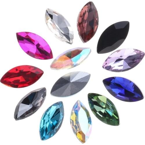 Glass Crystal Pointed Bottom Rhinestone DIY Jewelry Findings Mariquesa Shaped Loose Bead 20pcs/lots