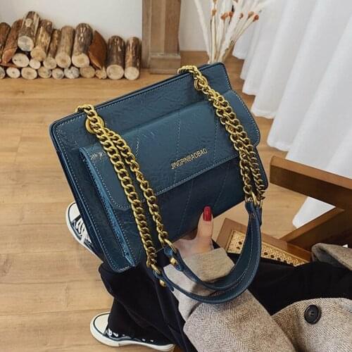 Retro Chain Shoulder Bag for Women 2021 Autumn and Winter New Small Black Bag Korean All -Matching Fashion Messenger Bag