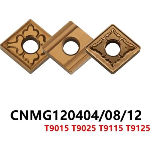 Original 10pcs CNMG120404 CNMG120408 CNMG120412 CNMG120416 T9125 Carbide Cutting Inserts for Steel CNC Lathe Cutter CNMG 120408