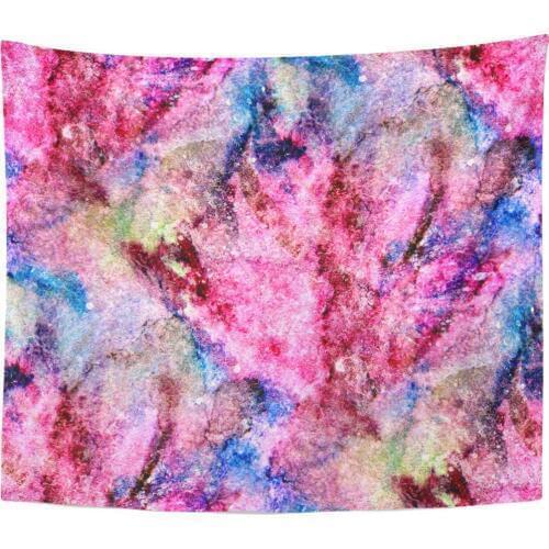 Green Aqua Blue Watercolour Floral Watercolor Design Pink Abstract Purple Artistic Tapestry Home Decor Wall Hanging for Living
