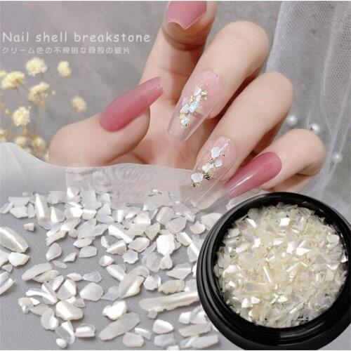 1 Box Shell Stone Nails Art Glitter for Nail UV Gel Nail Polish Flakies Decoration Nail Accessories