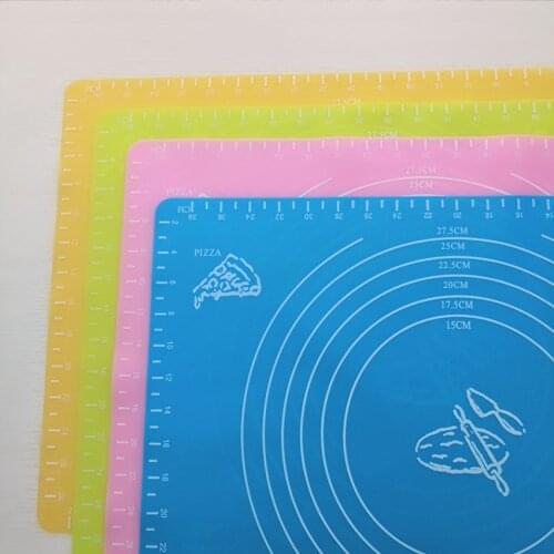 1PC 40*30 cm Sweet Color Silicone Nonstick Pastry Mat Kneading Dough Mat Scale show Baking Board Cake Tools Kitchen Utensils