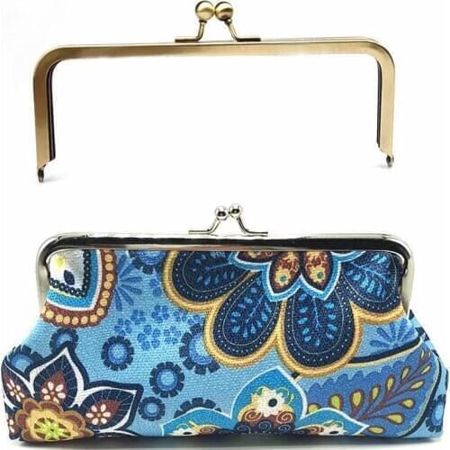 12" Antique Brass Silver Purse Frame without Loops kiss clasp purse frame accessories