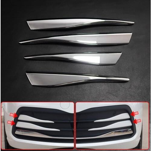 For Volkswagen For VW Golf 8 MK8 2020 2021 Silver Front Bumper Side Fender Fog Light Grille Cover Trim Car Styling