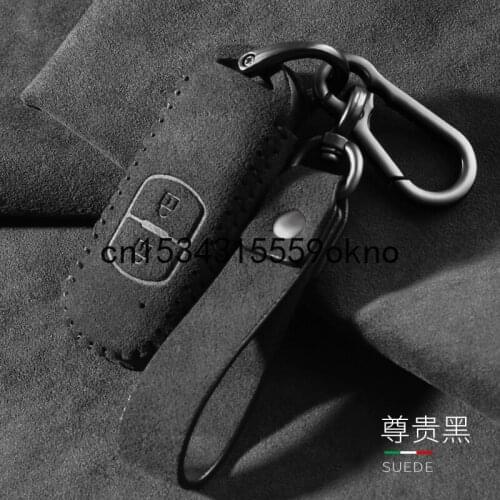 Key Bag For Mazda 3 Axela M6 CX-4 CX-5 CX-8 Key Fob Case Cover Ring Alcantara Suede