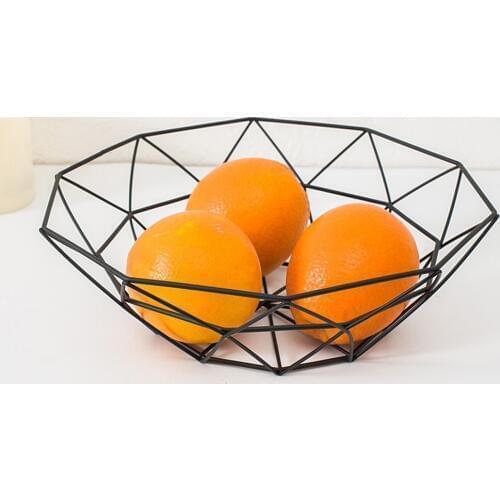 Decoration Bowl Fruit Vegetable Wire Basket Metal Bowl Kitchen Storage Desktop Display d91028