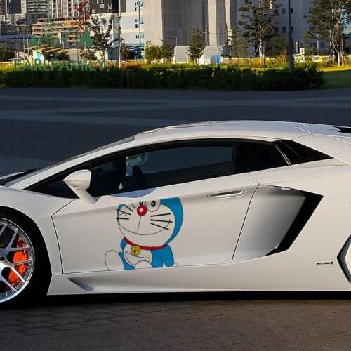 EARLFAMILY 43cm x 33.7cm For Doraemon Sunscreen Car Stickers Fine Decal Waterproof Decals Motorcycle For JDM SUV RV Decoration