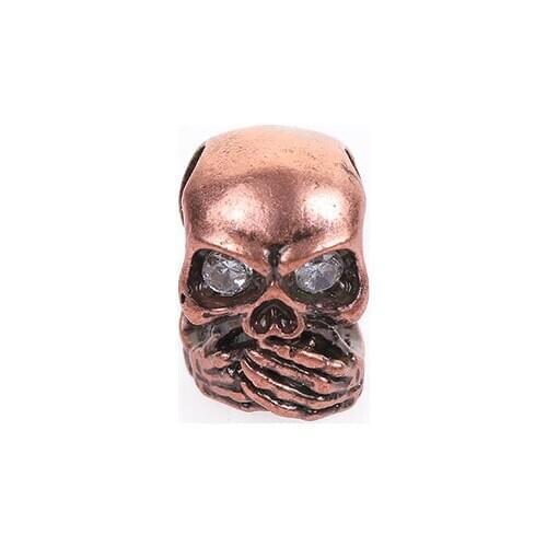 European and American hip-hop style retro copper skull personality casual men and women bracelet accessories DIY accessories