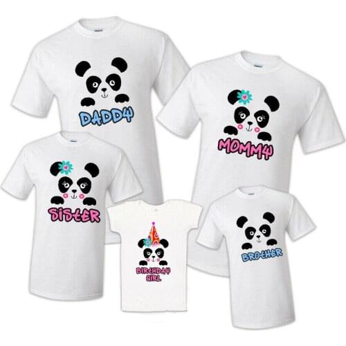 Family Matching Panda Birthday Party T-Shirt Family Matching Celebration Reunion Tee All Family Member Availible Shirt Gift