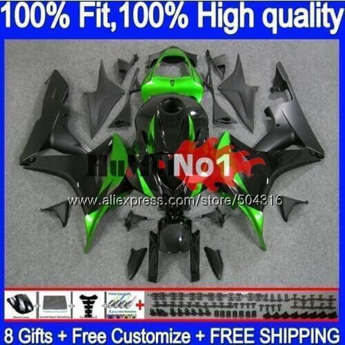 Injection For HONDA CBR 600 RR CC 600RR 600F5 CBR600RR 36MC.99 Black Green CBR600F5 600CC CBR600 RR F5 2007 2008 07 08 Fairing