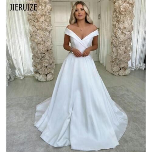 JIERUIZE Satin Wedding Dresses