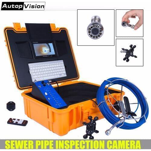 H1 30M HD 1080P 25mm Drain Sewer Pipe Inspection Video Camera cable Industrial Pipeline DVR Endoscope system with Meter Counter