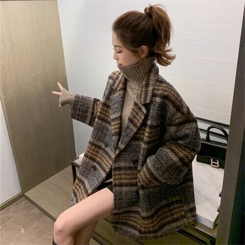 KMETRAM Women's Plaid Coats