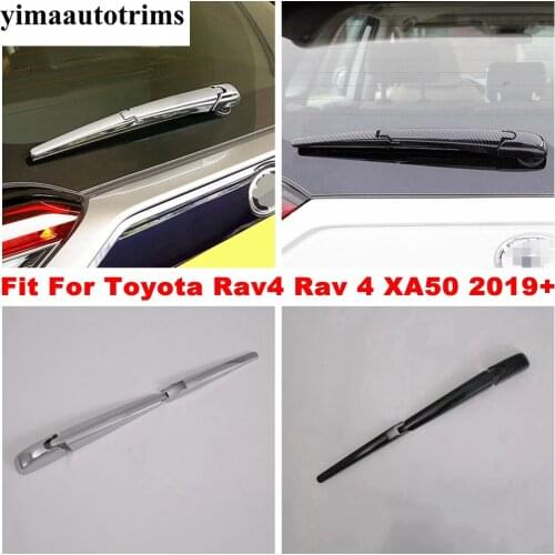 ABS Chrome Rear Tail Windshield Window Wiper Protective Cover Kit For TOYOTA RAV4 RAV 4 XA50 2019 2020 2021 Accessories