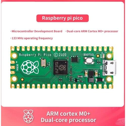 New Raspberry pi pico Microcontroller Development Board,Dual-core ARM Cortex M0+ processor,133 MHz operating frequency