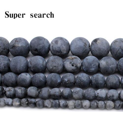 Matte Black Labradorite Stone High quality Synthetic Flash Stone 4/6/8/10/12 MM Round Loose beads Jewelry bracelets making DIY