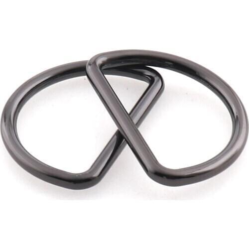 MetalSemicircle O Dee D Ring Buckles Clasp Black Color Inner 1''1/4'' for Webbing Belt Garment Collar Sewing DIY Leather Craft